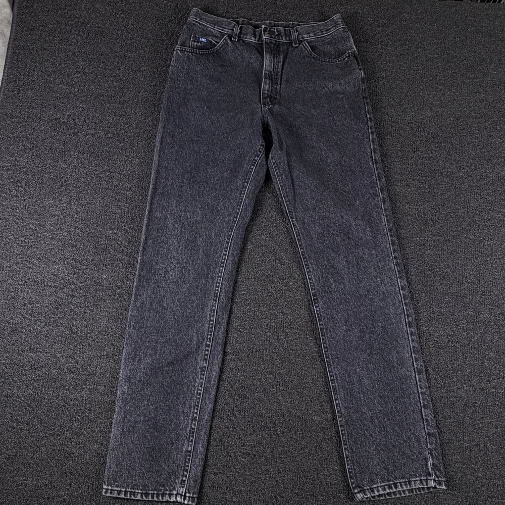 Lee Jeans Vintage Mens 33x34 (Frist 30x32) 200-8909 Black Acid Wash Made in USA